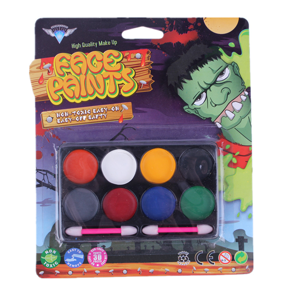 36G Halloween Masquerade vestir accesorios seis colores aceite color Cara color payaso aceite color