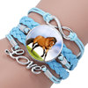 Multi -layer combination HORSE Horse Bracelet Handmade Time Semon Gem Glass Creative Dark Horse Bracelet