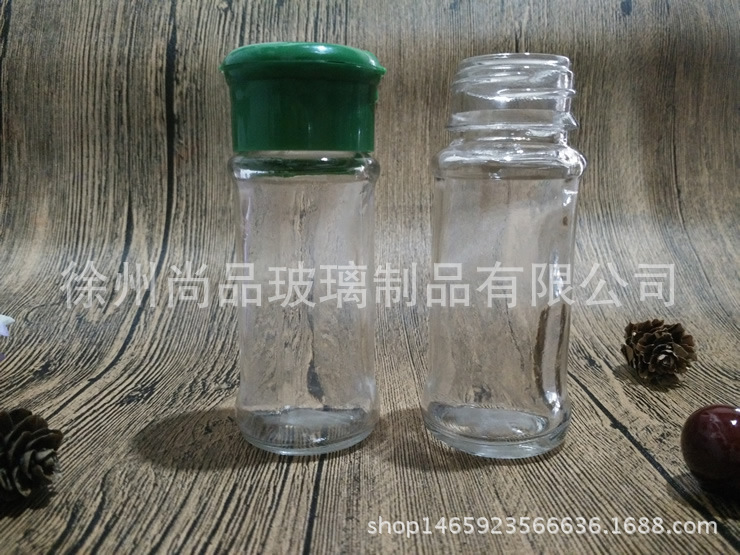 厂家供应30克玻璃胡椒粉瓶 花椒粉椒盐调料玻璃瓶75ML含翻盖