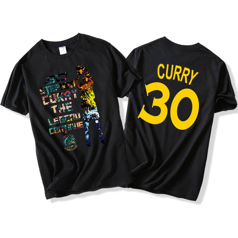 厂家定制2017NBA冠军库里30号T恤短袖运动篮球衣服定制款