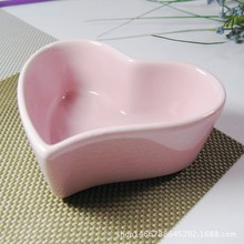 创意慕斯杯 中温粉红色心形慕斯杯 布丁果冻杯 陶瓷