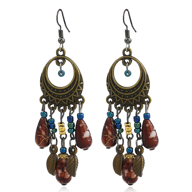 Fashionable retro accessory drop-shaped handmade