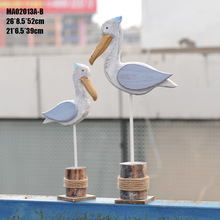 地中海木雕海鸟摆件 地中海精美礼品  木制家居饰品 MA02013AB