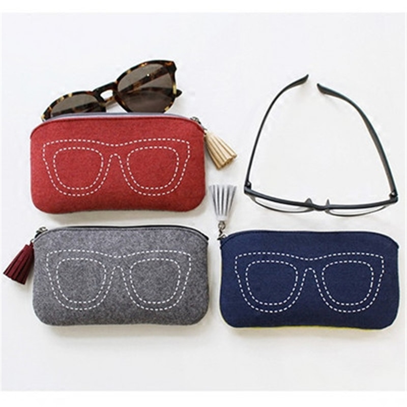 Felt glasses bag wholesale customized fashion Sunglasses Storage bag Manufactor supply Korean Edition Glasses bags