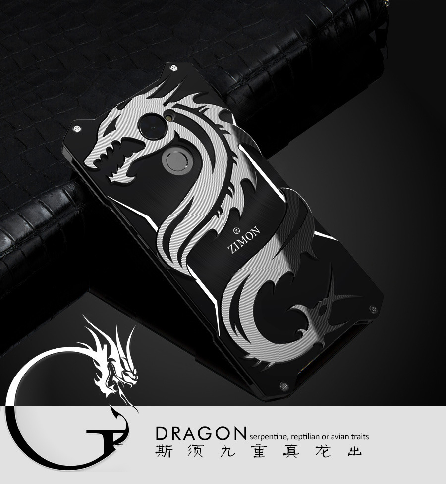 SIMON Dragon Aerospace Aluminum Alloy Shockproof Armor Metal Case Cover for Huawei Enjoy 7 Plus