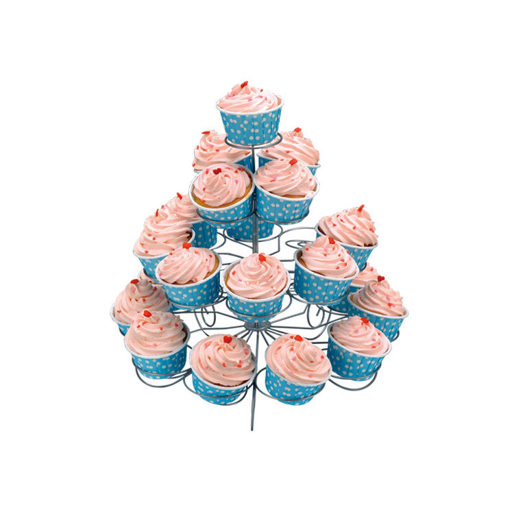 欧式铁艺点心架/婚庆派对四层纸杯蛋糕糕点架托架23杯托