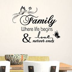 新款 熱賣款 Family 個性英文 創意精雕 客廳臥室背景牆貼紙KS115