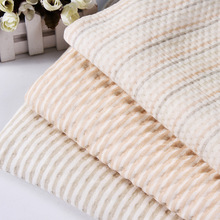 [Mới] Hữu cơ Jacquard màu Cotton Cotton Cotton Đồ lót nhiệt Vải dệt kim Cotton Lớp vải không khí Lớp không khí