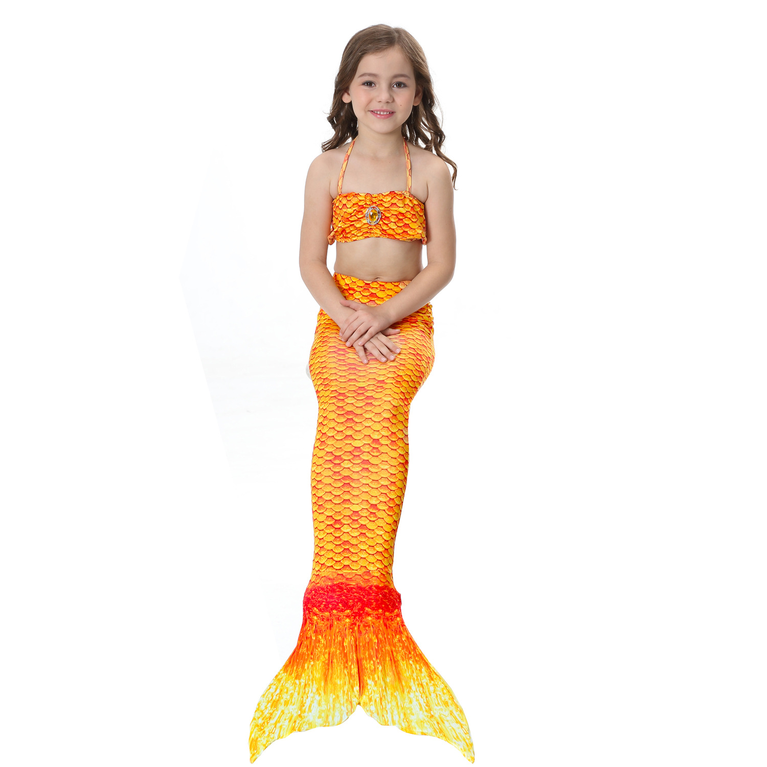 Girl's Fashion Mermaid Nylon Polyester Bikinis 2 Piece Set display picture 56