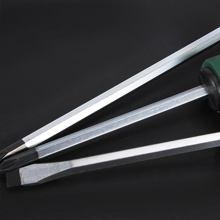 Qiyao grado industrial súper duro Cruz-palabra ciruela mango de goma a través del núcleo destornillador herramientas de reparación de automóviles