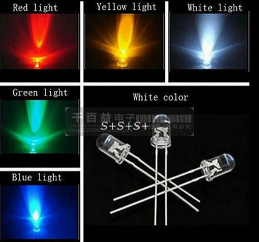 藍色 藍光 藍燈 BLUE 發光二極管LED 白發藍 2*3*4mm 扁形/方形