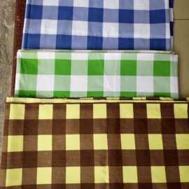 格子布全棉格子布绿白格子蓝白格子 啡黄格子印花布