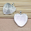 Necklace heart shaped, pendant, 25mm, with gem