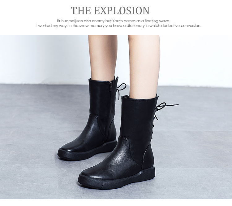 Bottes femme en PU de haute qualité - Ref 3355392 Image 14