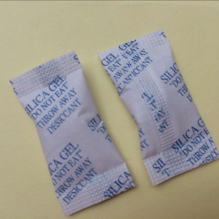 1克小背封包装 硅胶干燥剂 全英文斜文环保防潮珠食品干燥剂