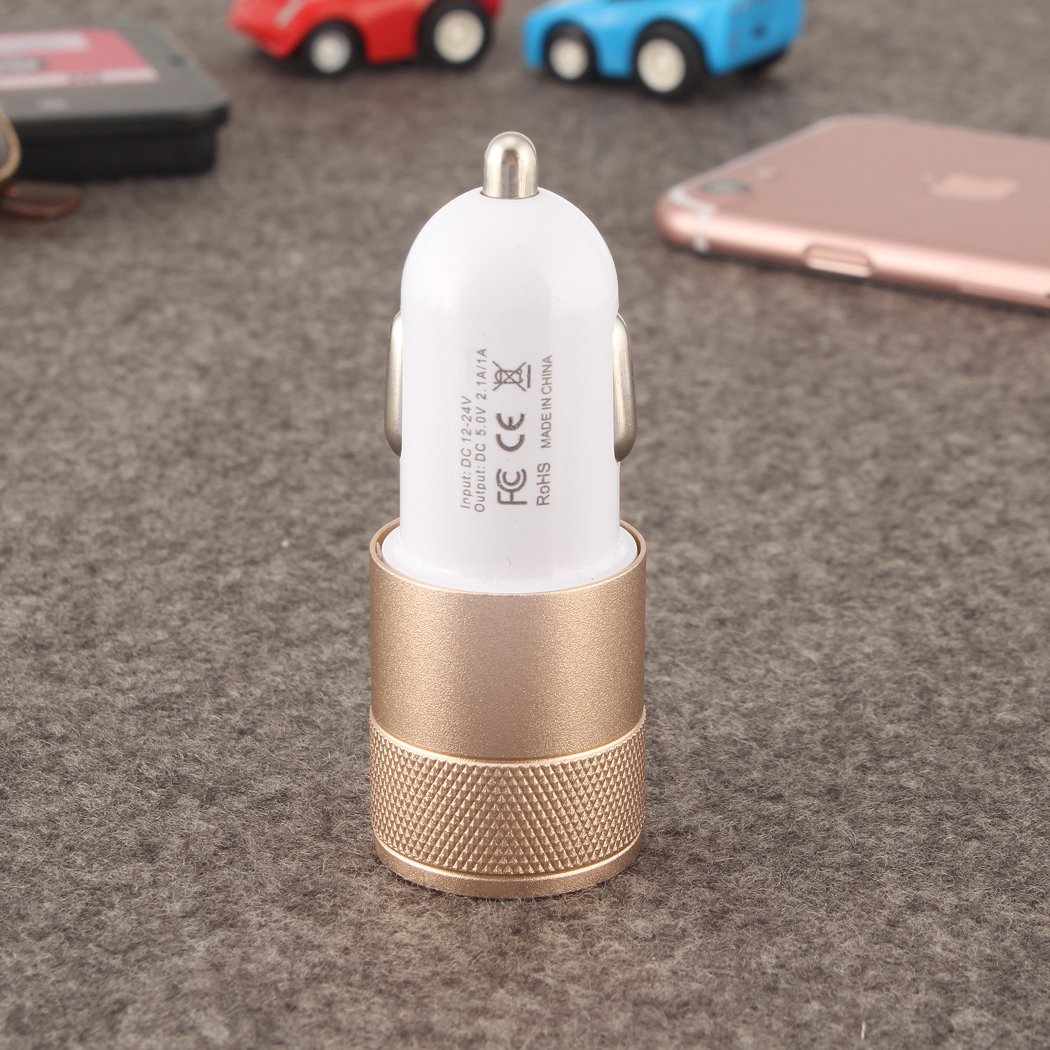 小钢炮金属车充双USB05