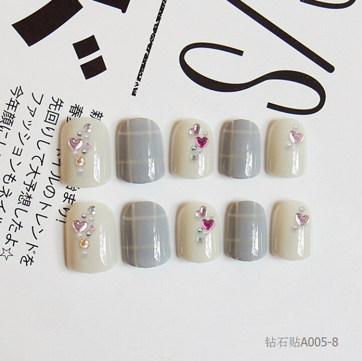 Diamond nail stickers, super shiny Japanese design, diamond stickers, self-adhesive nail drill, in stock, wholesale and customization detail image 6