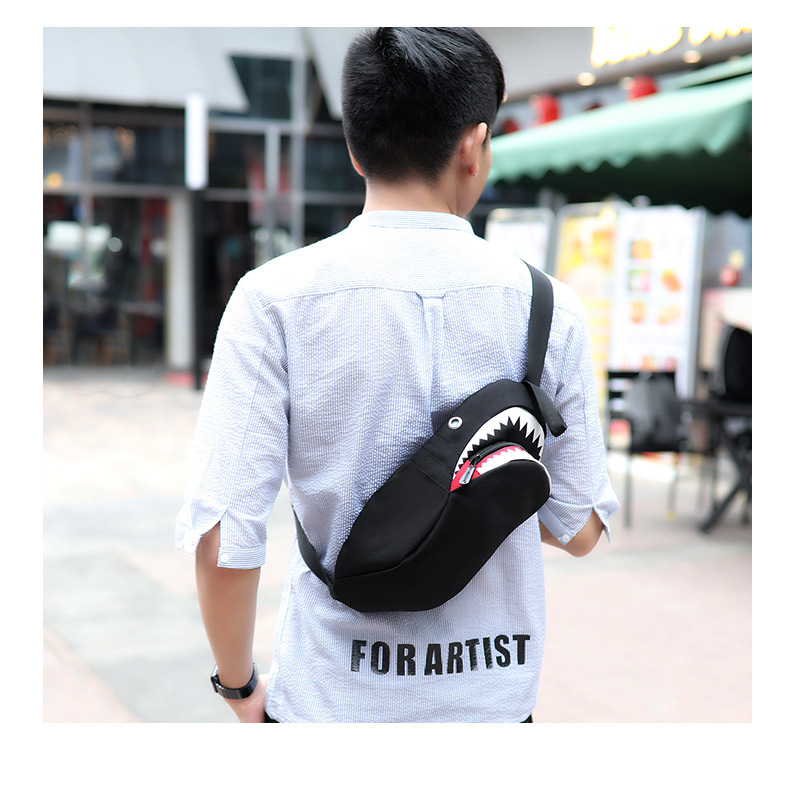 Men's Streetwear Cartoon Oxford Cloth Waist Bags