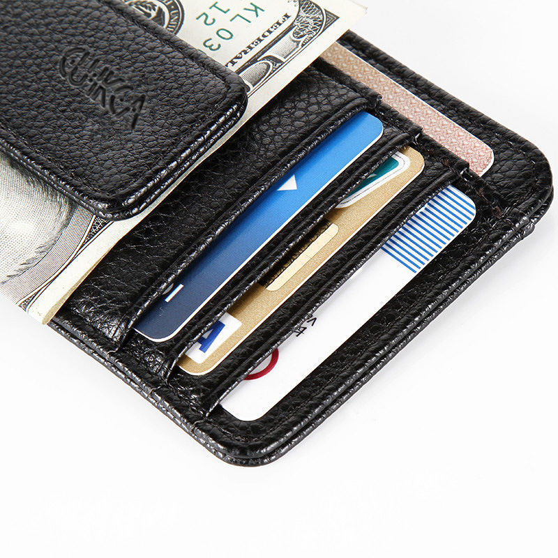 Men's Solid Color Pu Leather Hidden Buckle Wallets display picture 1