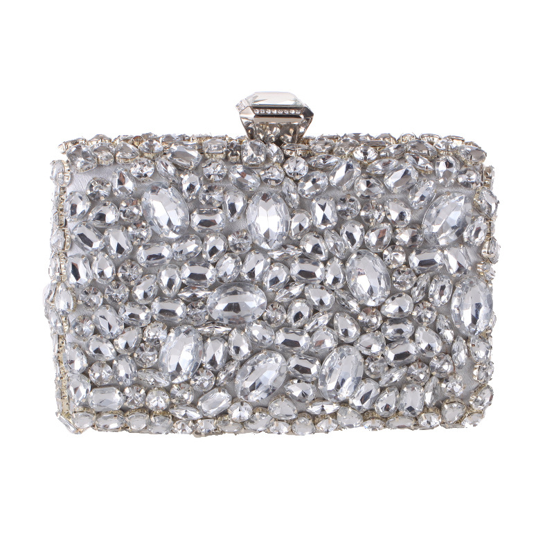 Acrylic Diamond-encrusted Evening Bag With One-handed Banquet Handbag display picture 1