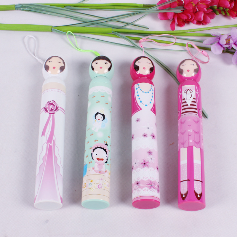 Cartoon doll bottle umbrella portable pencil umbrella UV protection umbrella store creative personality gift umbrella wholesale