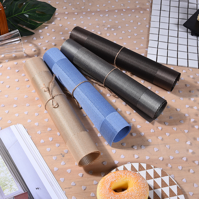 经典热销PVC环保西餐垫杯垫特斯林对角框隔热餐桌垫源头厂家Z005详情图11