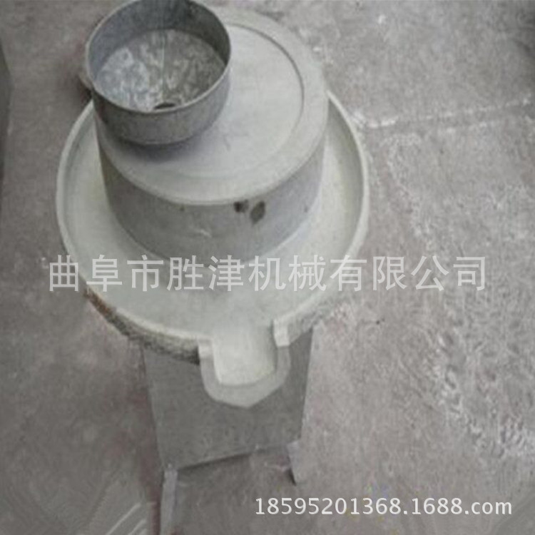香油麻汁石磨机 汽油机带动芝麻酱机潍坊