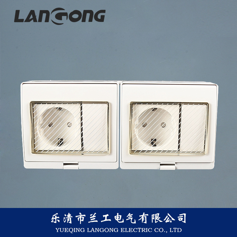 原厂直销 防水开关  产品 明装墙壁德式开关 墙壁防水开关插座