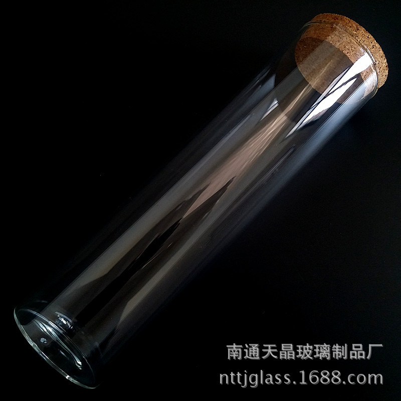 耐热玻璃密封罐 软木塞密封罐 60*230mm线香储存展示瓶厂家制定