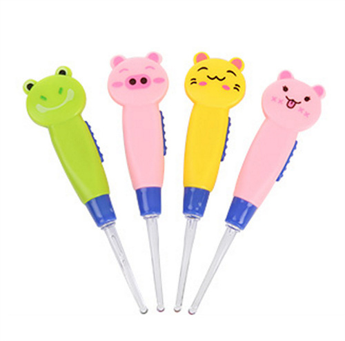 Cartoon animal ear scoop, creative lighted ear scoop, children's baby visible ear cleaner, cute ear scoop
