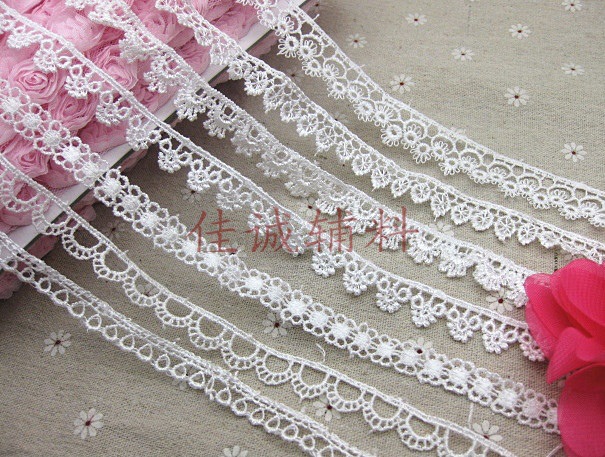 七款白色水溶花边 刺绣花边 服装辅料 DIY饰品配件 10-20MM