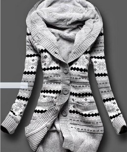 Демисезонная длинная утепленная трикотажная толстовка с капюшоном, свитер, кардиган, коллекция 2021, Aliexpress, европейский стиль, средней длины