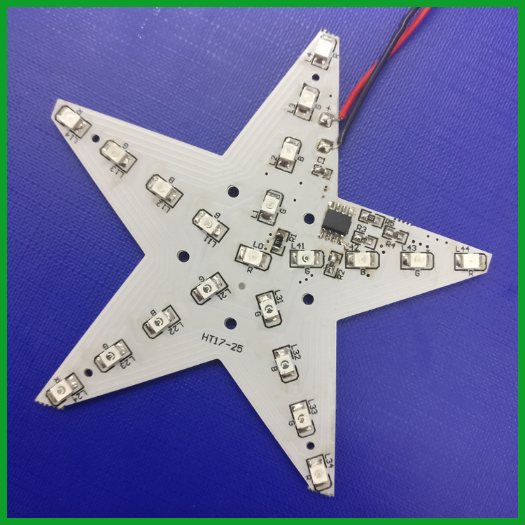 HT17-25  七彩圣诞树五角星装饰灯线路板 (3)