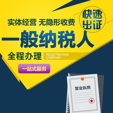 一般纳税人申请代理公司注册 工商注册 代理记账一站式服务