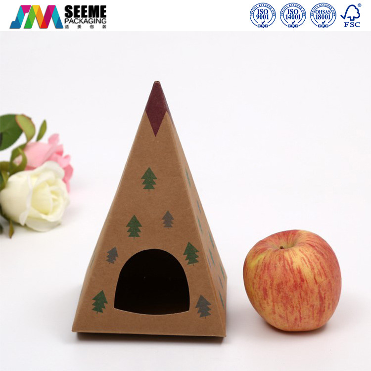 青岛厂家苹果包装盒 适用于圣诞礼物小盒子定做方形小卡盒