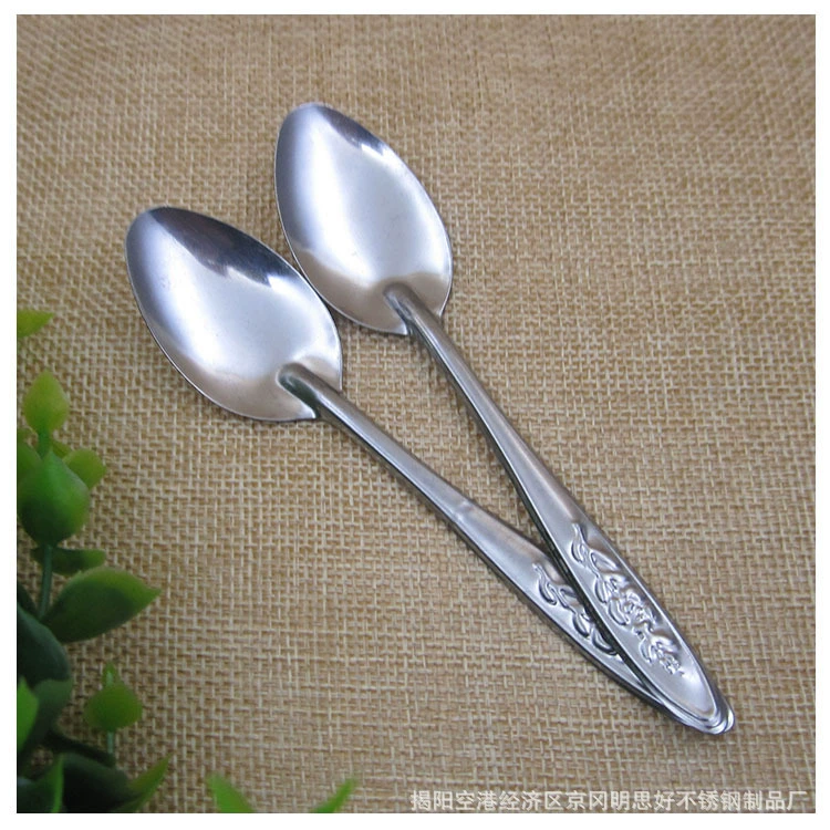 Мини-ложка из нержавеющей стали Бытовая рисовая ложка творческая ручка десертная ложка для мороженого Кухонная Приправа ложка оптовая продажа с фабрики