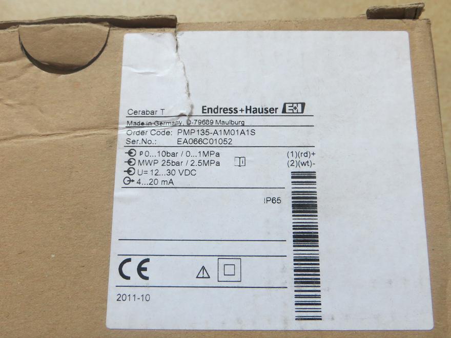 现货PMP135-A1M01A1S全新原装德国E+H压力传感器量程0~10bar