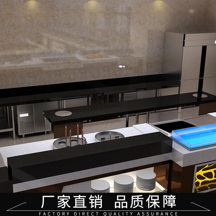 专业设计 自助餐厅厨房效果设计装横 自助餐厅厨房效果图设计