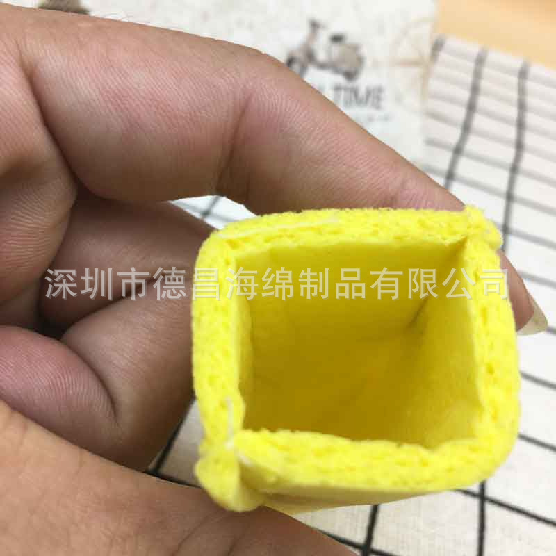 车缝 导电海绵套  湿态海绵 鲜黄色电极片导药海绵