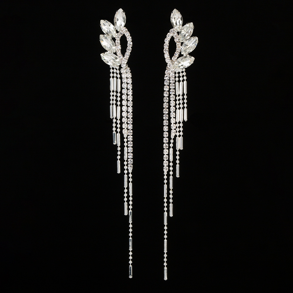 Fashionable long trend earrings