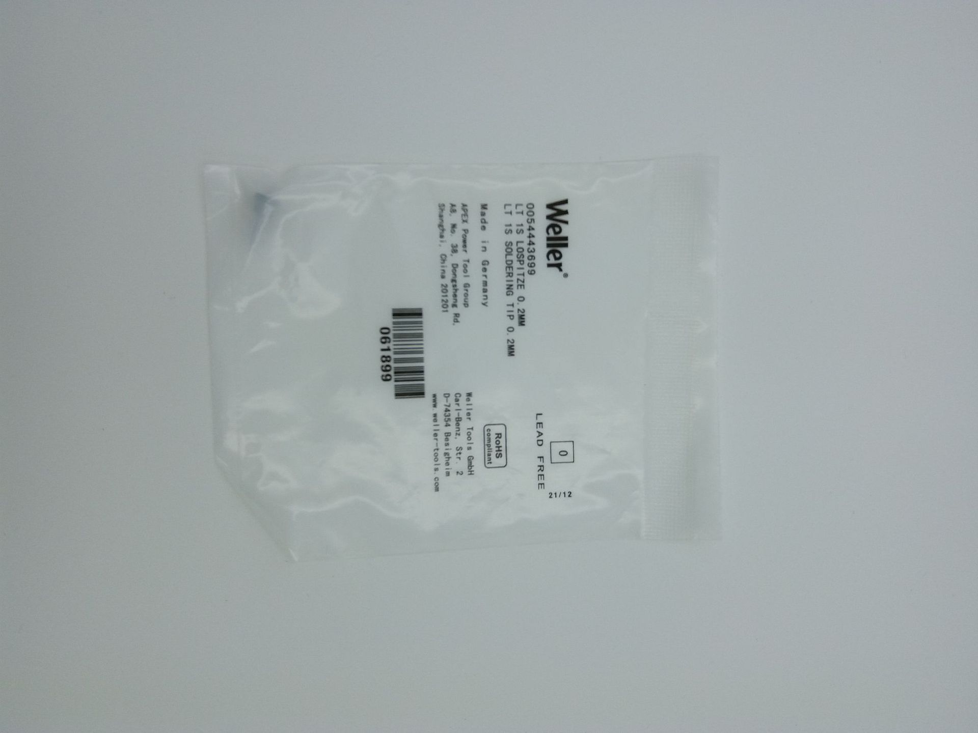 WELLER LT系列 T0054439012 LTSMT 烙铁咀 烙铁头 1.0mm