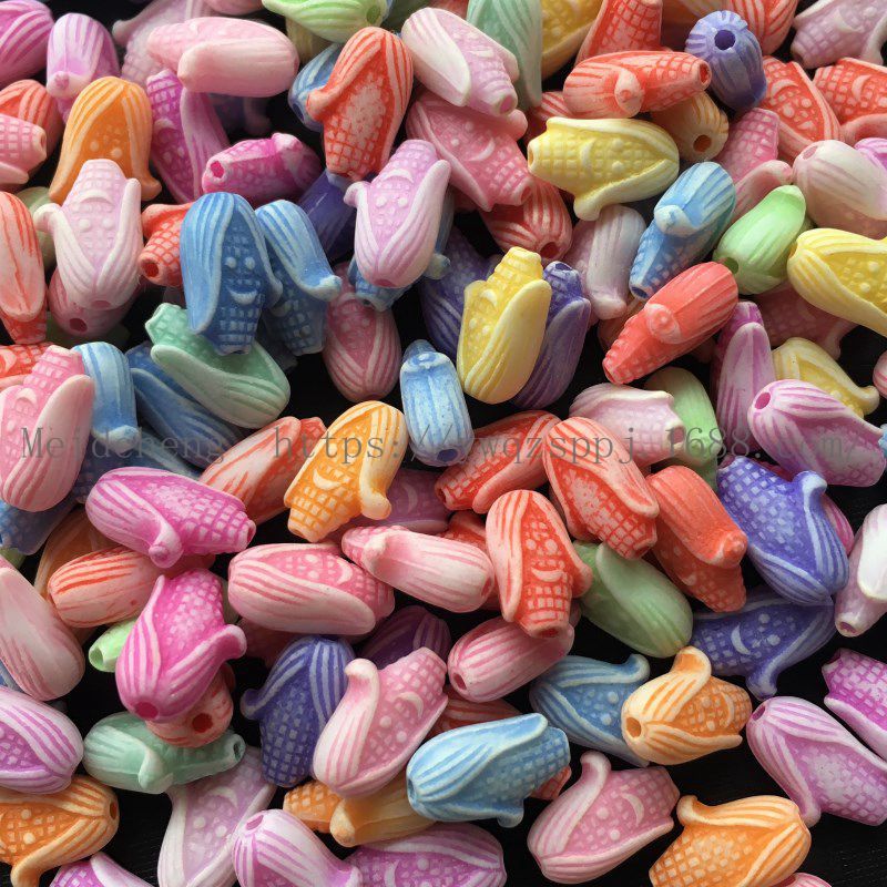 Yiwu Meideheng handmade beaded accessories and ornaments materials: colorful washed beads, flowers, heart-shaped fish, candy beads detail image 13