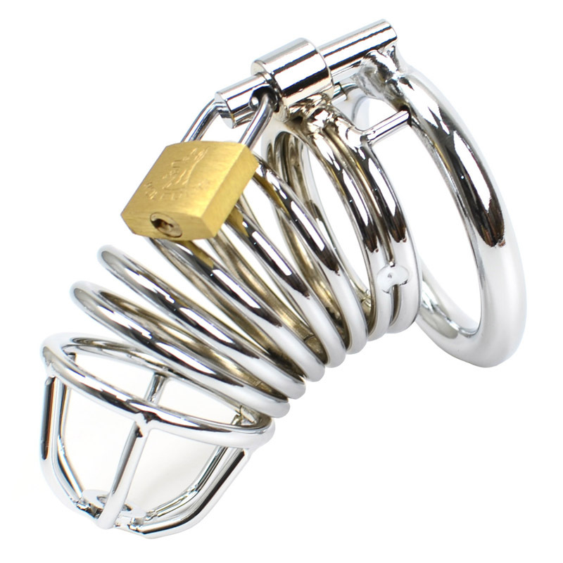 M200 male metal chastity with lock sex toys alloy spiral chastity device cb bird cage jj cage