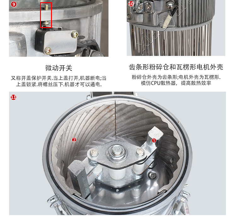 Шлифовальный станок 药机df-20台式连续投料粉碎机流水式磨粉机珍珠打粉机