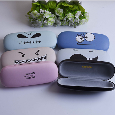 new pattern 76420 cortex Funny Expression glasses case Frame myopia glasses case wholesale