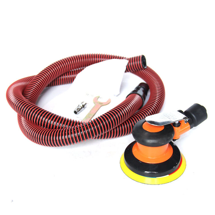 厂家直销5寸中央吸尘砂纸机 可批发圆盘式气动抛光迷你吸尘砂纸机