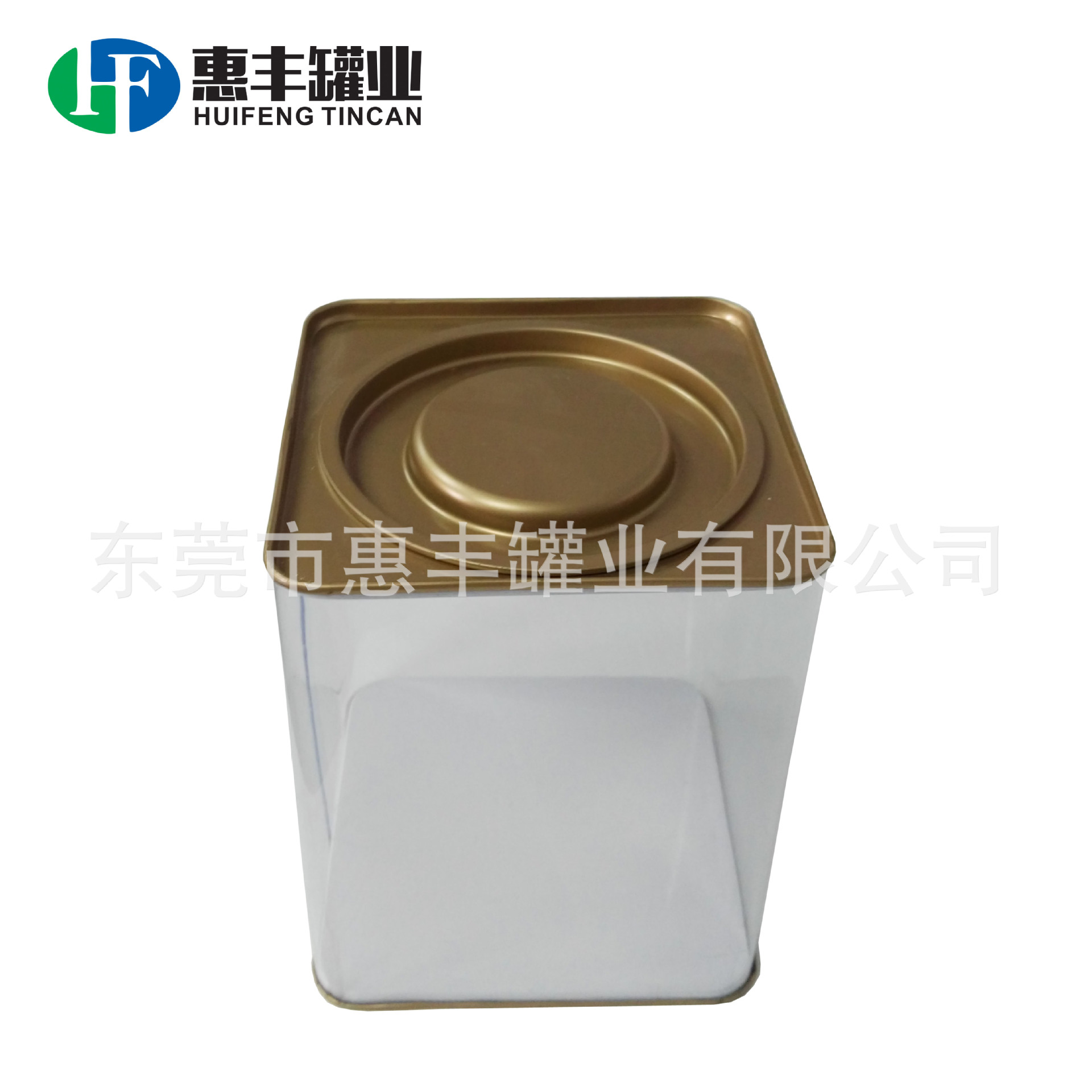 东莞铁盒厂生产透明PVC正方罐  咖啡罐 气压盖茶叶罐糖果食品铁罐