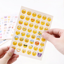 定制做QQ微信笑脸表情贴手帐手账日记DIY装饰Emoji表情贴纸包批发