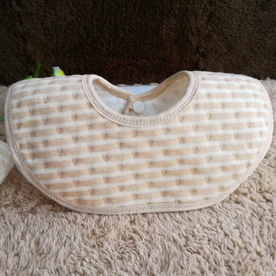 彩棉八角围嘴 360围嘴 宝宝有机彩棉口水巾新生儿纯棉防水|ms