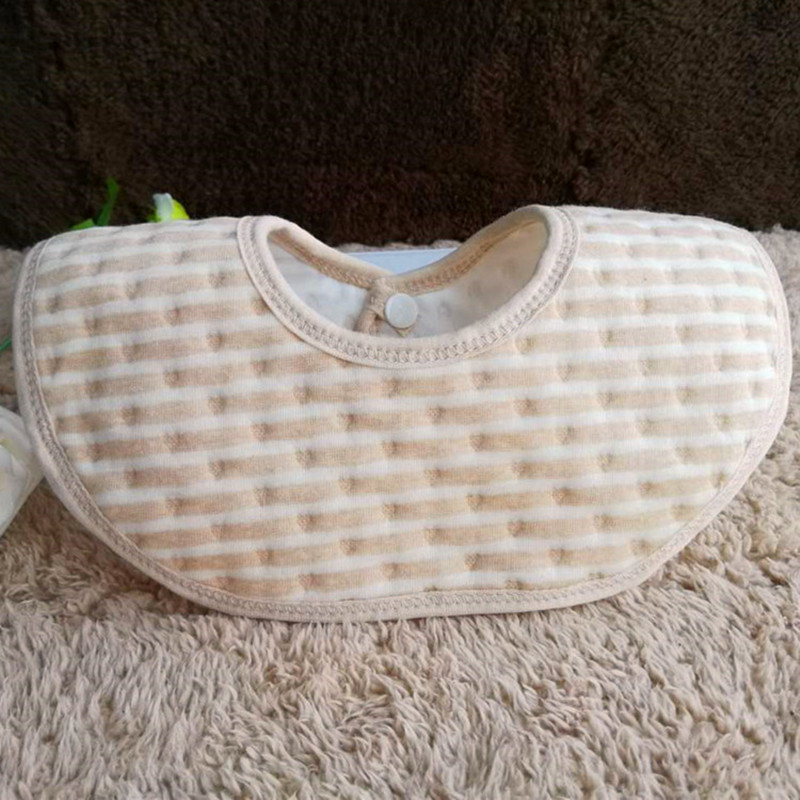 彩棉八角围嘴 360围嘴 宝宝有机彩棉口水巾新生儿纯棉防水|ms